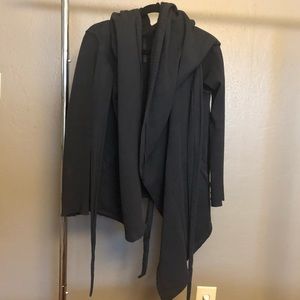Rick Owens dark shadow drapey hoodie